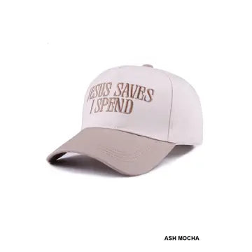 Jesus Saves I Spend- Mocha Cap