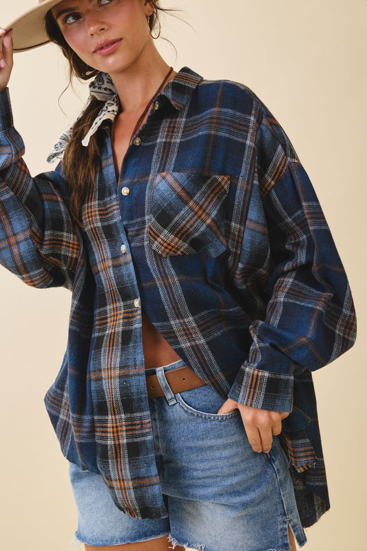 Navy Flannel Shirt