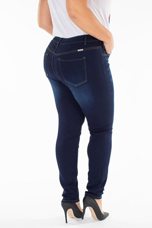 KC Plus Size Mid Rise Skinnies