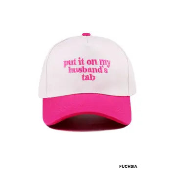 Put it on my husband's tab-pink
