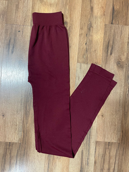 Regular Length Leggings Wine