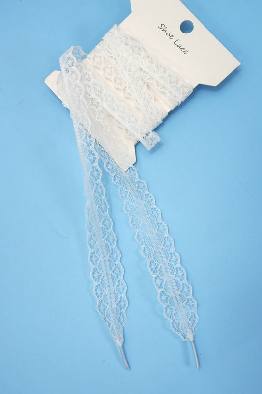 White Ribbon Shoe Lace